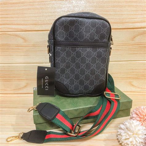 older gucci sling bag all nlack|Gucci sling bag men price.